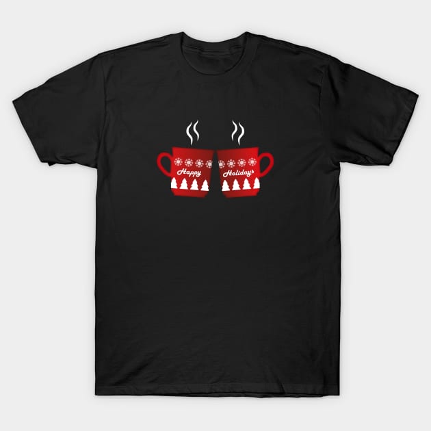 Warm Drinks and Happy Holidays T-Shirt by ArtDesignDE